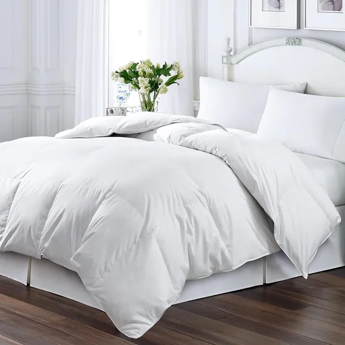 Blue Ridge Kathy Ireland Micro Fiber Solid Cover White Feather And Down Comforter – White