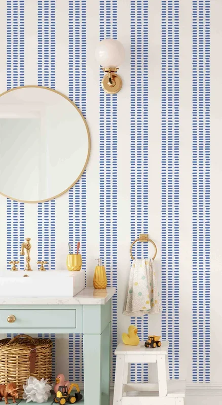 Blue Summer Stripes Wallpaper