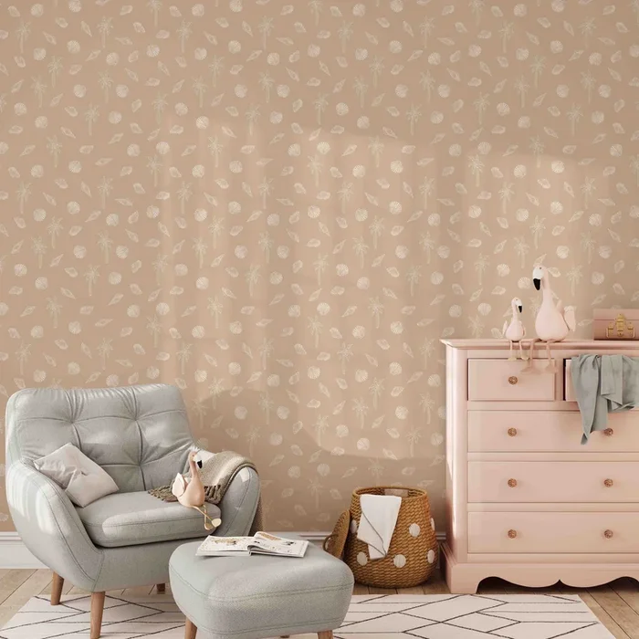 Boho Beach Shells Wallcovering