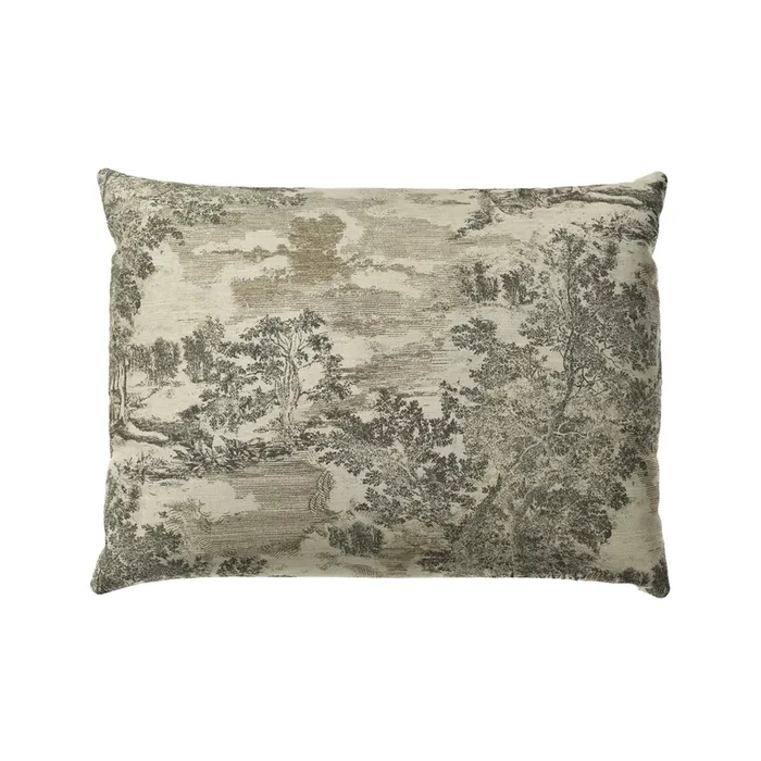 Boudoir Pillow in Country Toile – Onyx