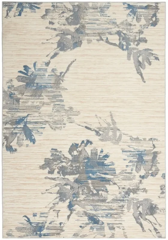Calvin Klein Home Ck005 Enchanting Ech01 Ivory/Grey/Blue Rugs