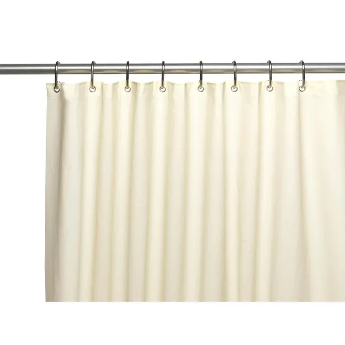 Carnation Home Fashions Standard-Sized, “Clean Home” PEVA Liner – Ivory 72×72″