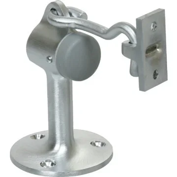 Cast Brass Floor Mounted Door Stop And Holder 3″ Satin Chrome
