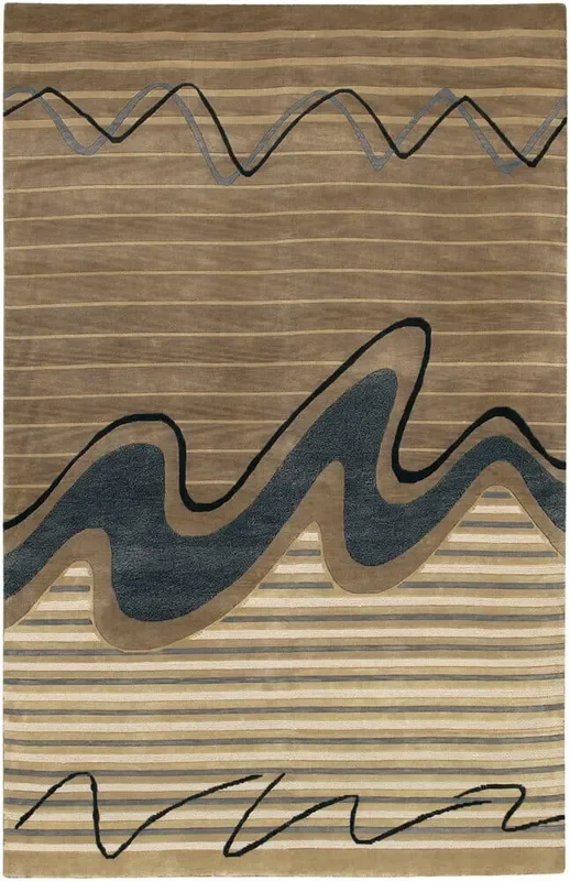 Chandra Aadi Aad1333 Grey / Black / Ivory / Brown Rugs