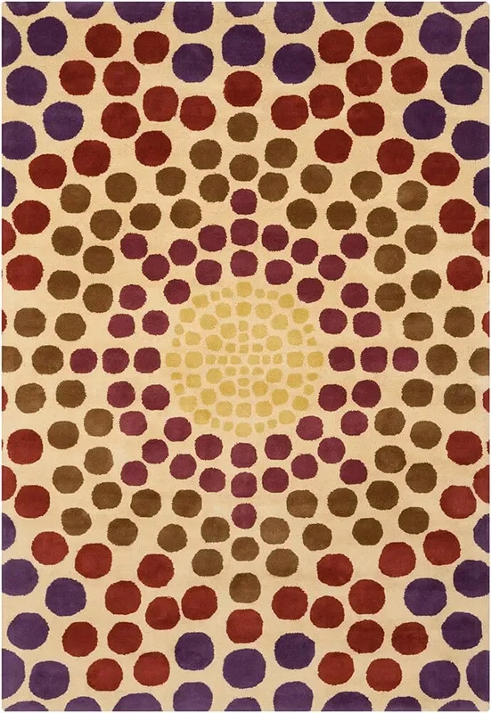 Chandra Allie All107 Purple / Red / Brown / Gold / Cream Rugs