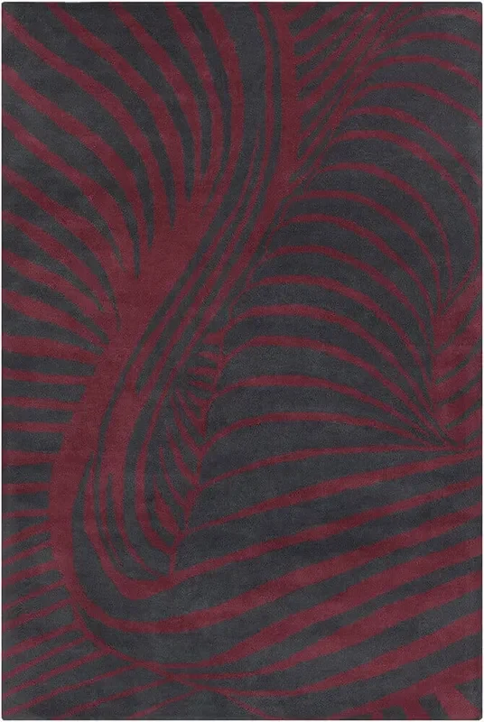 Chandra Allie All201 Black / Burgundy Rugs