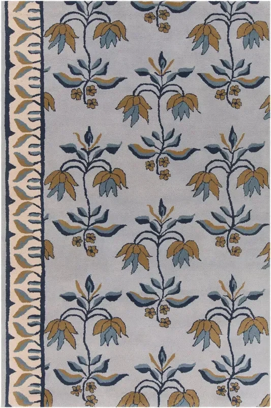 Chandra Allie All303 Grey / Blue / Gold Rugs