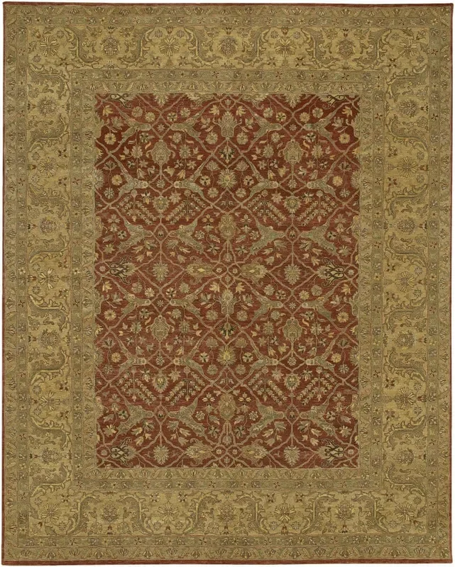 Chandra Angora Ang1405 Brown / Tan / Gold / Beige / Dusty Red Rugs