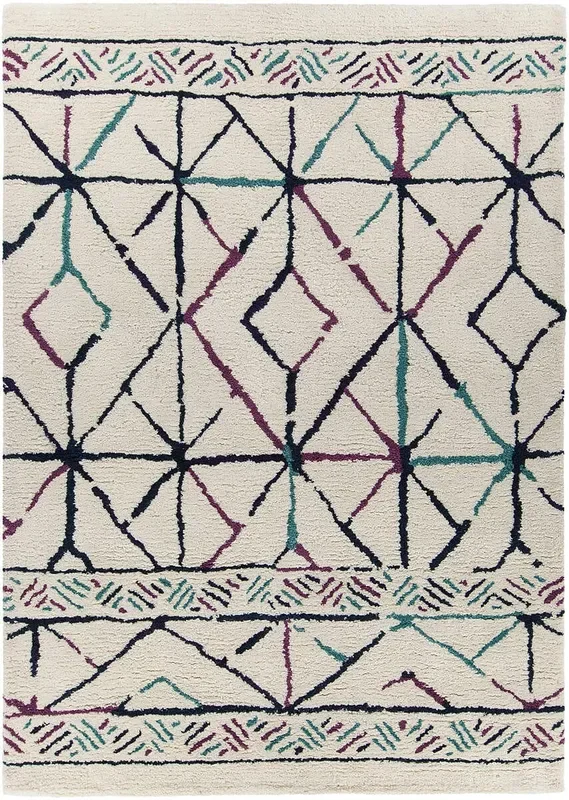 Chandra Arcon Arc33700 Cream / Red / Blue / Black Rugs
