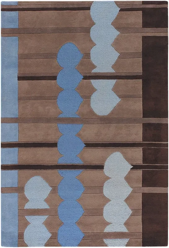 Chandra Avalisa Avl6110 Brown / Sky Blue / Dark Brown / Blue Rugs