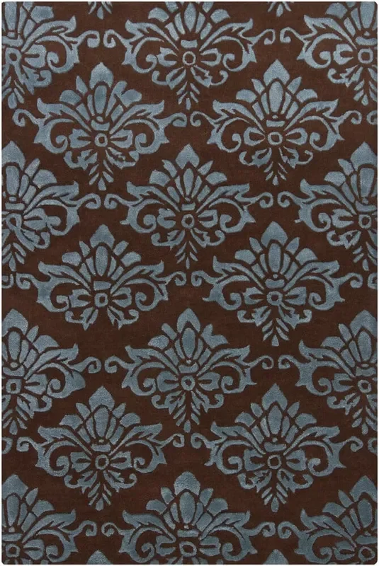 Chandra Navyan Nav5010 Brown / Blue Rugs