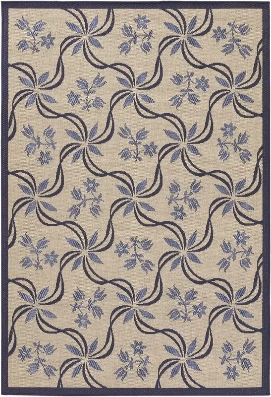 Chandra Plaza Pla10406 Blue / Beige Rugs