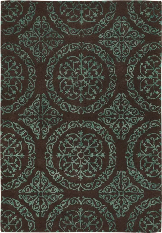 Chandra Satara Sat16201 Brown / Blue Rugs