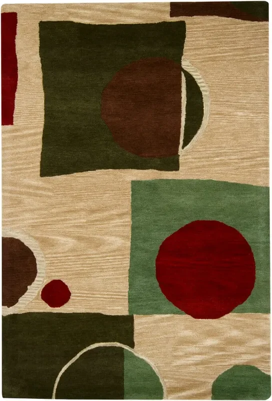 Chandra Tupelo Tup19803 Green / Cherry / Beige / Tan / Brown Rugs