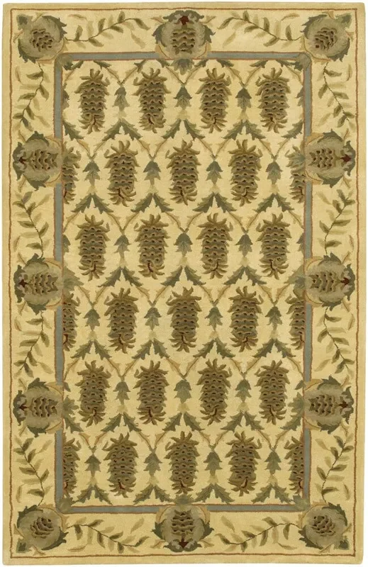 Chandra Verona Ver603 Ivory / Gold / Tan / Green / Brown Rugs