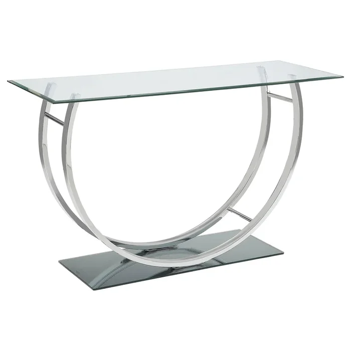 Coaster Furniture Danville 704989 U-shaped Glass Top Entryway Console Table – Chrome