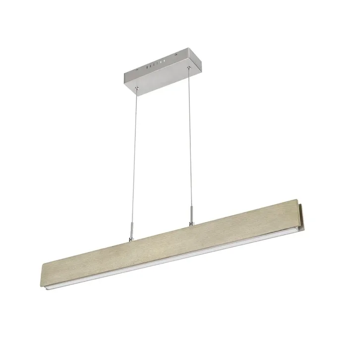 COLMAR INTEGRATED LED RUBBER WOOD CEILING ISLAND LIGHT WITH ADJUSTABLE STEEL BRAIDED CABLE.18W, 1400 LUMEN, 3000K