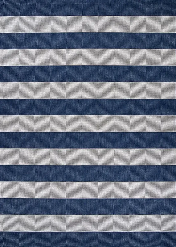 Couristan Afuera Yacht Club 5229/8503 Midnight Blue /Ivory Rugs