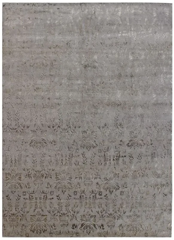 Damask Handwoven Transitional Rug, J31723