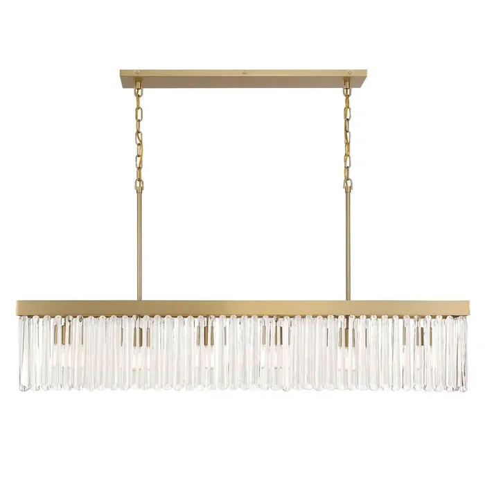 Emory 6 Light Modern Gold Linear Chandelier