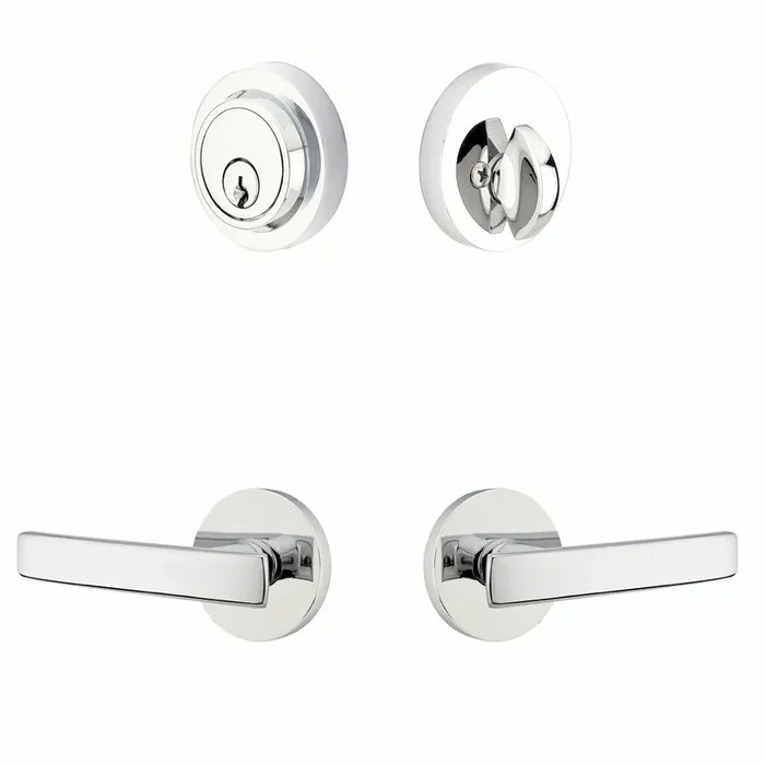 Emtek Single Door Entryway Geneva Lever With Disc Rosette