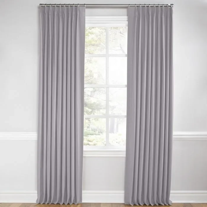 Euro Pleat Drapery in Classic Linen – Orchid