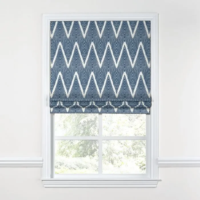 Flat Roman Shade in Bali – Denim
