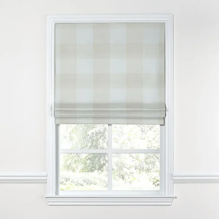 Flat Roman Shade in Falmouth – Linen
