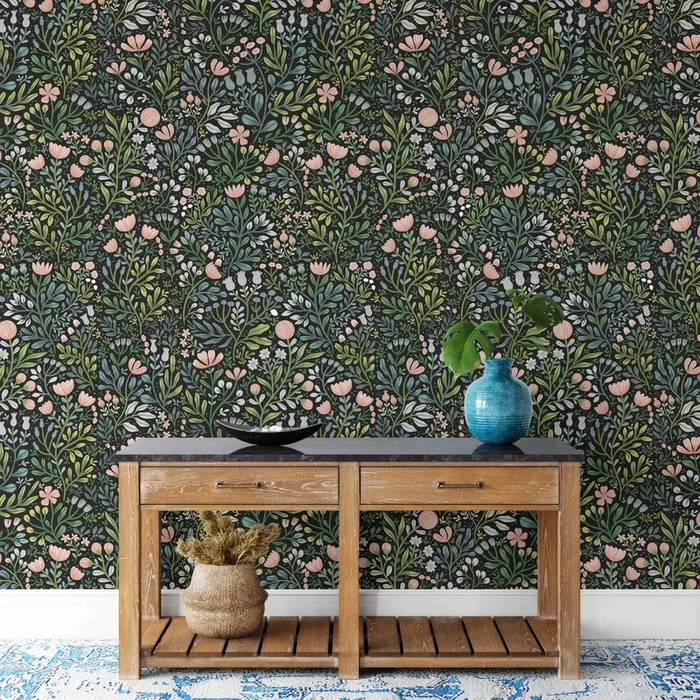Floral Pattern Wallcovering
