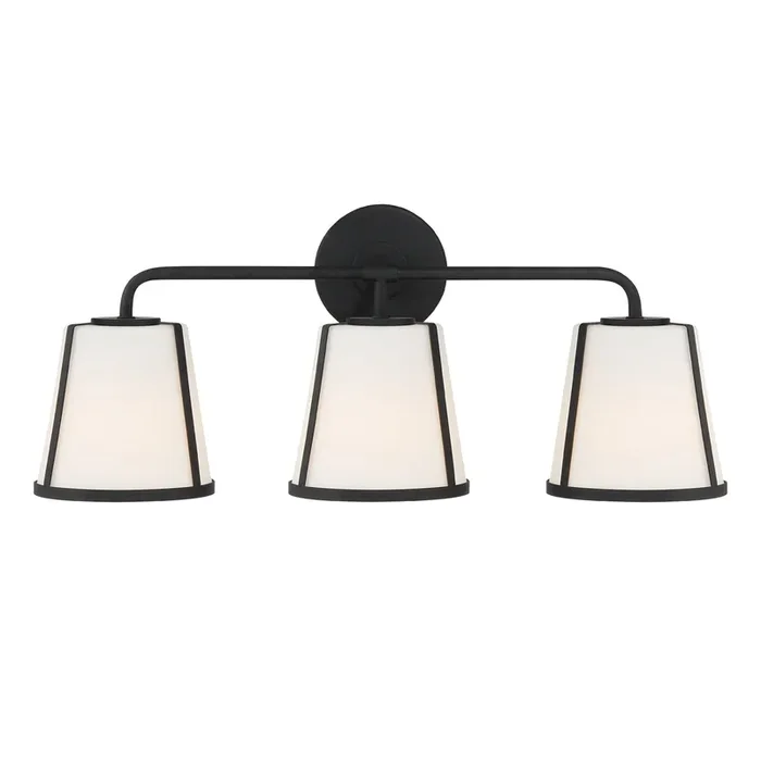 Fulton 3 Light Black Bathroom Vanity