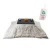 GOTS Certified Japanese Kotatsu Futon Quilt, Kotatsu Blanket, Artisan Handmade (Size: 80.7″x 80.7″ 205cm x 205cm, Fabric: Organic Cotton Filling: Organic Cotton)