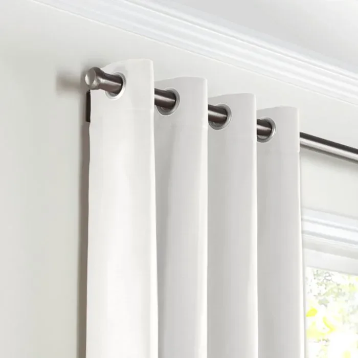 Grommet Drapery in Lush Linen – White