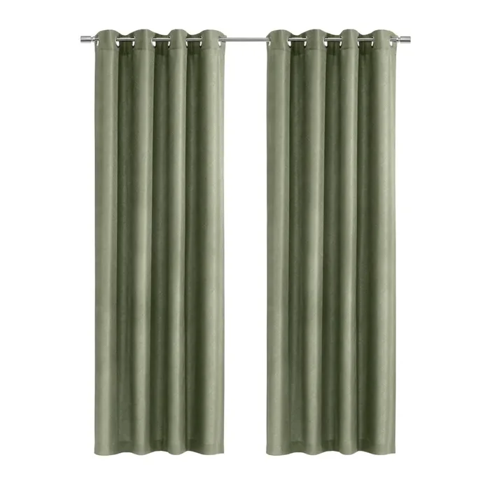 Habitat Abstract Light Filtering Energy Efficeint Grommet Curtain Panel for Windows Green