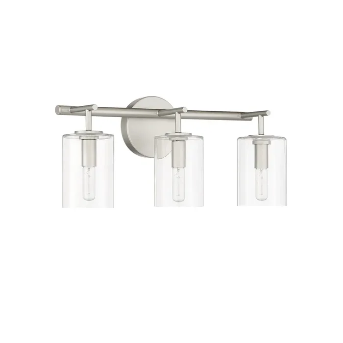 Hailie 3 Light Vanity in Satin Nickel