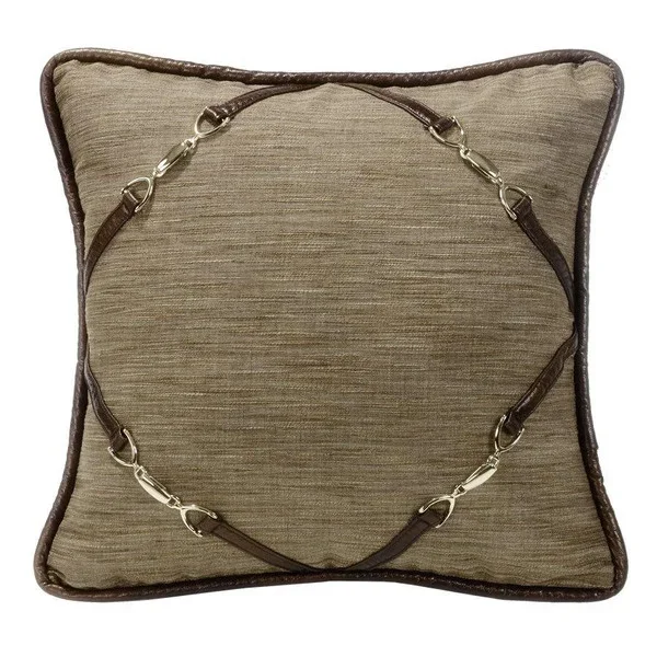 Highland Lodge Square Buckle Corners Pillow