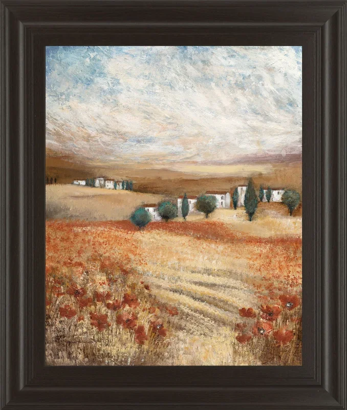 Hilltown Lanscanadian Art Prints Inc. E Il By Rosie Abrahams – Framed Print Wall Art – Beige