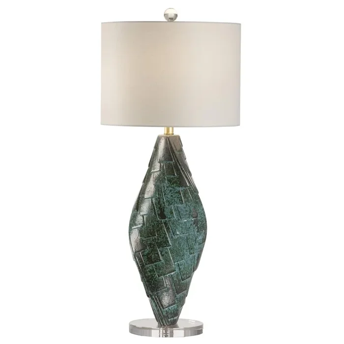 Italian Ceramic Green Gianna Table Lamp