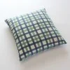 Japanese Cushion (Zabuton) Cover – TD Plaid 081 Blue – for Meisen size 23.2 x 21.6 (55 x 59cm)