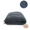 Japanese Futon Mattress, Artisan Handmade (Fabric: Enshu Weaving with Sashiko Embroidery Filling: Organic Cotton 100%) NAVY