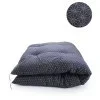 Japanese Futon Mattress, Artisan Handmade (Fabric: Flax Leaf Pattern Filling: Natural Cotton 100%)