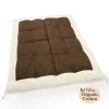 Japanese Futon Quilt, Artisan Handmade (Fabric: Nagomi Cotton Brown, Filling: Organic Cotton 100%)