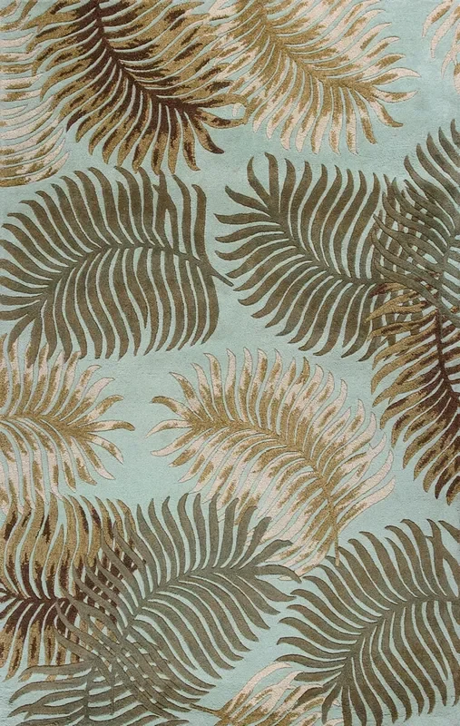 KAS Havana 2612 fern view Aqua Rugs