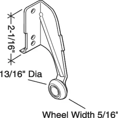 Left-Hand Drawer Roller, Package of 4