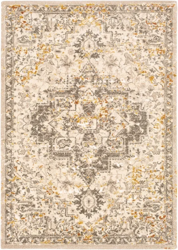 Livabliss Tuscany Tus-2307 Metallic – Champagne, Cream, Burnt Orange, Dark Brown Rugs
