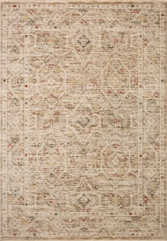 Loloi Clarisse CLS-08 Traditional Power Loomed Natural, Multi Rug