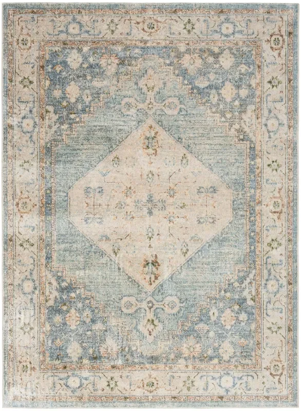 Nourison Astra Machine Washable Asw11 Silver Blue Rug