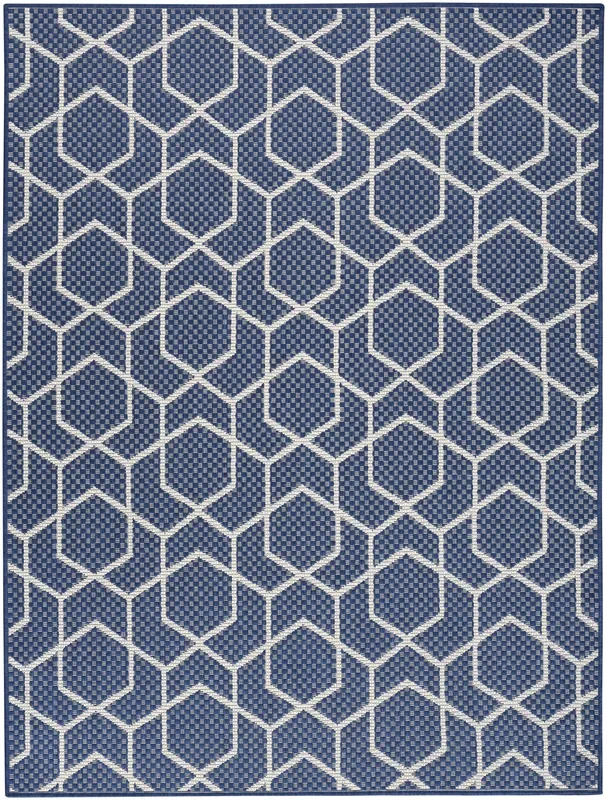 Nourison Horizon Indoor/Outdoor HOZ01 Navy Contemporary Area Rugs