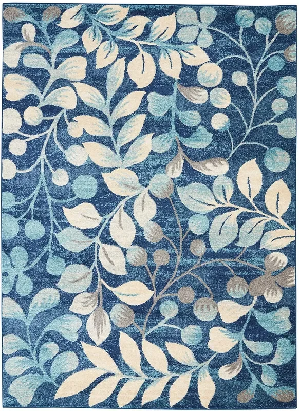 Nourison Tranquil Tra03 Navy Rugs