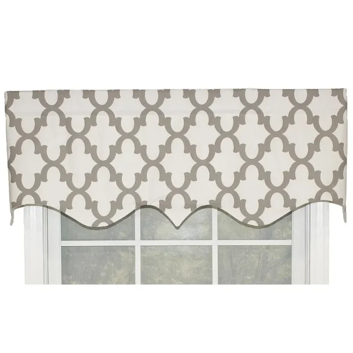 Ogee Style All Season Regal 3″ Rod Pocket Valance 50″ x 17″ Taupe by RLF Home