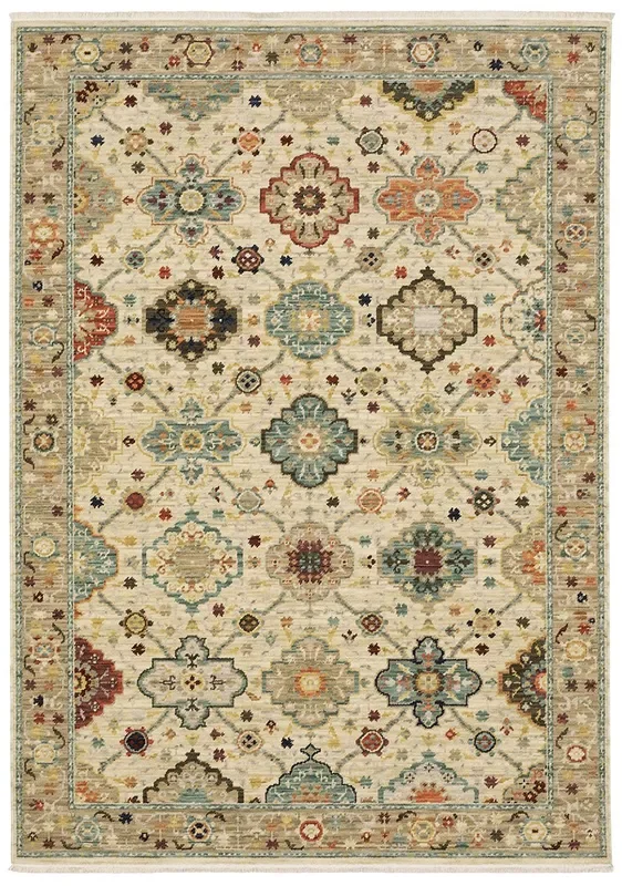 Oriental Weavers Lilihan 4601W Beige/ Multi Rug